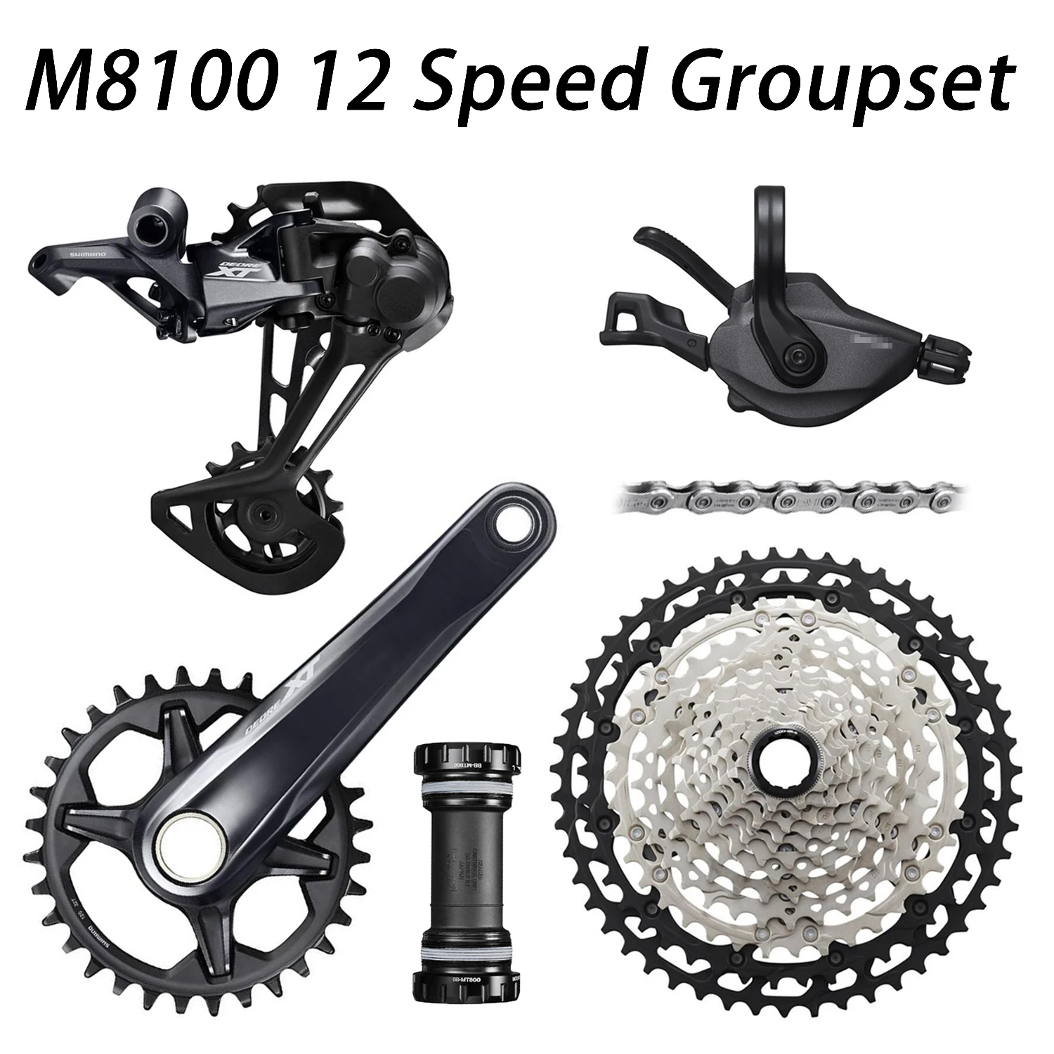 DEORE XT M8100 12 speed 1x12 MTB Groupset рычаг переключения передач задний переключатель 10-51T коленчатая кассета 12-скоростная цепь