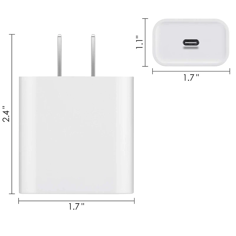 20W Charger For iPhone 12 Pro Max USB-C C2L Fast charger USB C Power Adapter Type QC4.0 for Apple 1M Cable 11 XS Quick Charge | Мобильные