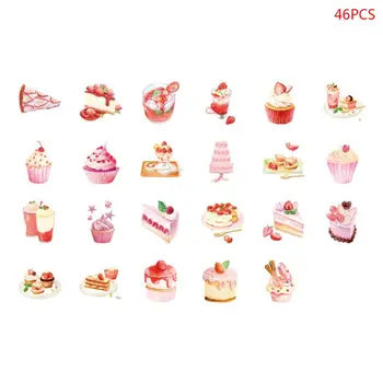 

46pcs/box Dessert Stationery Stickers Sealing Label Travel Sticker DIY Scrapbooking Diary Planner Albums Decorations