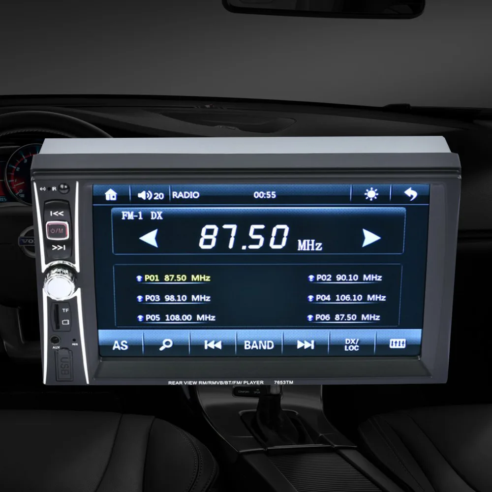 7653TM 6 дюймов TFT Сенсорный экран 2 Din автомобильное радио RM/RMVB/BT/FM Mp5 плеер Bluetooth MP4 плеер аудио FM радио 1080P