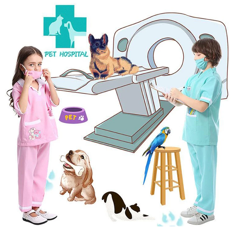 Ролевая игра хирургический Доктор костюмы на Хэллоуин для детей мальчиков