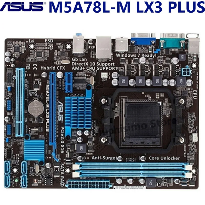 ASUS M5A78L-M LX3 Plus Motherboard M5A78L M LX3 Plus Socket AM3+ Systemboard DDR3 AMD 760G 16GB Desktop Micro ATX Mainboard Used