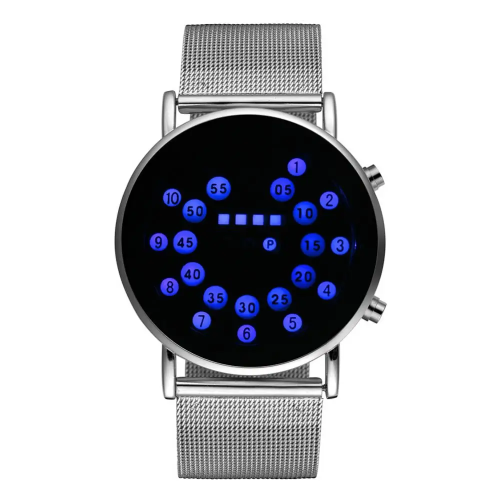 50%HOT Fashion Men's Watch Outdoor Sports Luminous Electronic Digital LED BinaryS1 Watch 3