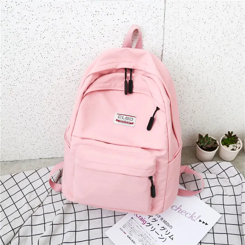

Pink Backpack Women School Bags for Teenage Girls Teen High Bagpack Lightweight Oxford Preppy Campus Back Pack Female 2020 New