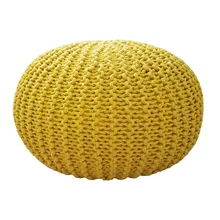 Handmade Comfortable Ottoman & Footrest For Living Room Home Decorative Seating Bean Bag Modern Knitted Ottoman Round Floor Seat 