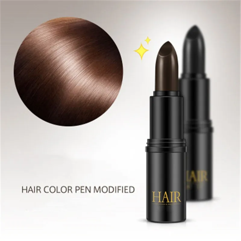 Одноразовая краска для волос мгновенное покрытие серого корня краска для волос Модифицированная крем-палочка Временная покрывающая белая краска для волос - Цвет: Black-brown