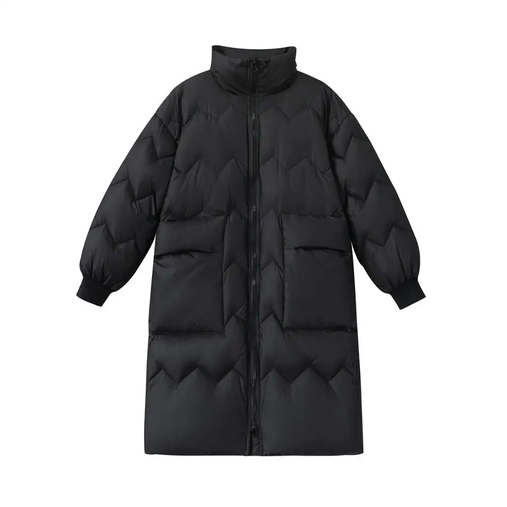 Winter New Women Long Thick Down Jackets White