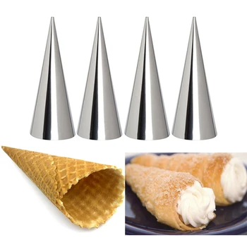 

10pcs 15cm Large Size Conical Tube Cone Roll Moulds Cake Bread Mold High Quality Spiral Croissants Molds Pastry Cream Horn