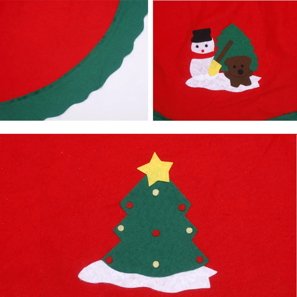 Merry Christmas Tree Skirts With Bandage Blanket Carpet Gift For Christmas Decorations And New Year Decorations 90CM