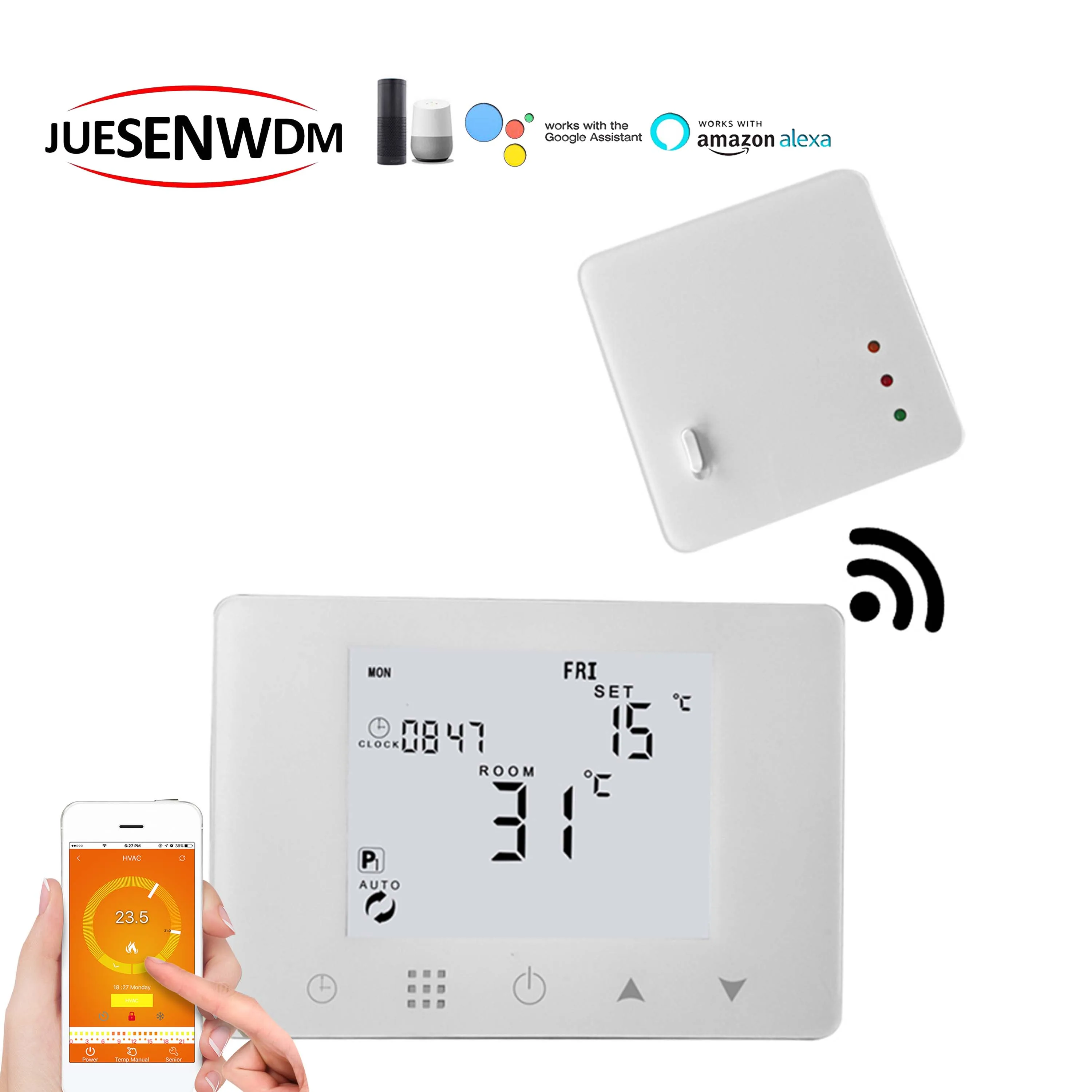 Heating System 433Mhz Thermostat RF&WIFI Temperature Control for 16A 5A Optional