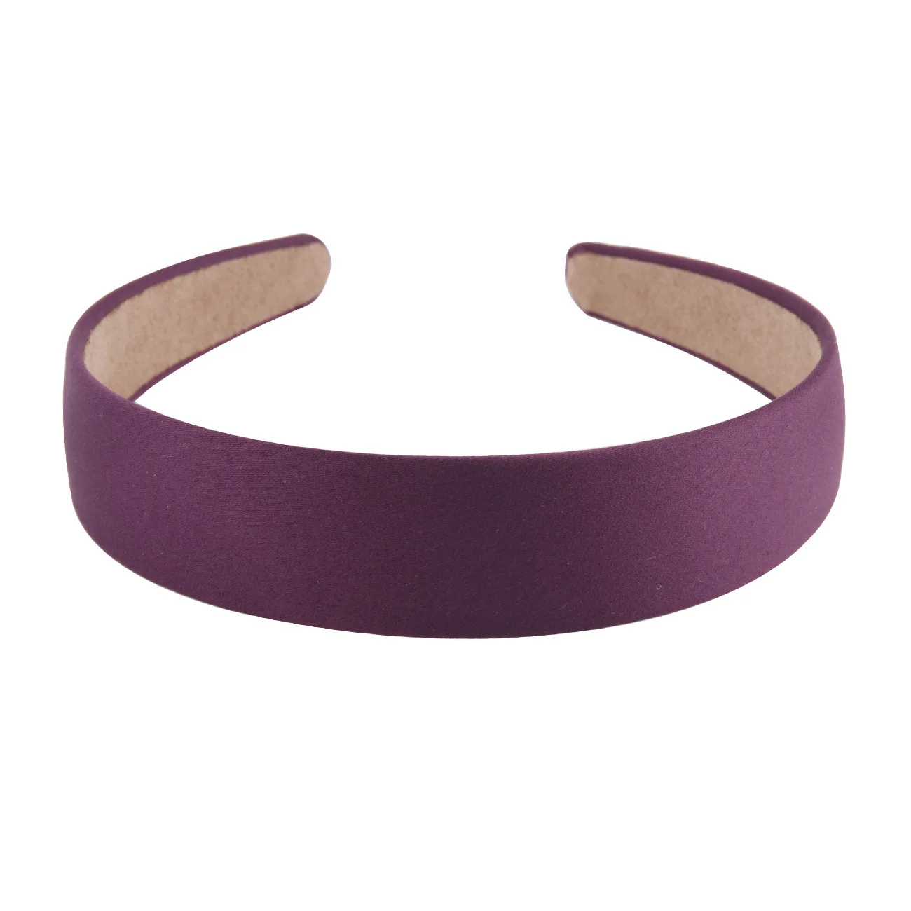 1 шт. в ширину 3 см сплошной равномерный цвет Haribands атласные головные ободки повязки женские аксессуары для волос девушки простая лента на голову наголовный обруч Tiaras - Цвет: Темно-фиолетовый