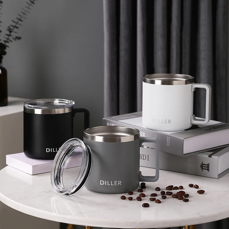 Кофейная кружка DILLER 600 мл с двойными стенками из нержавеющей стали 304 офисный