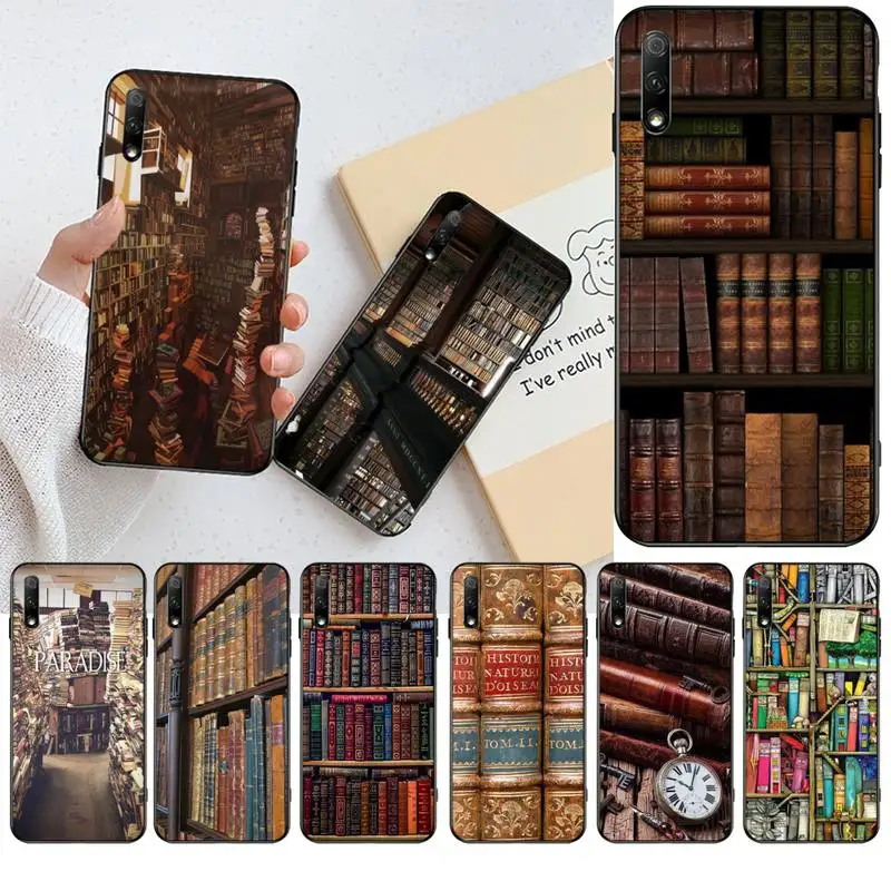 Retro Book Shelf DIY Printing Phone Case cover Shell for Huawei Honor 30 20 10 9 8 8x 8c v30 Lite view pro | Мобильные телефоны и