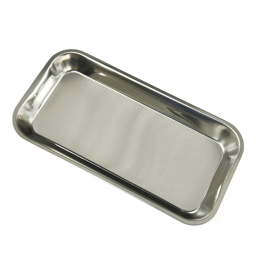 1pc Stainless Steel Nail Art Equipment Plate Cosmetic Storage Tray