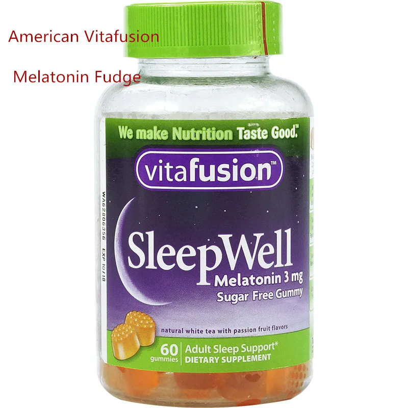 Американский витафузион мелатонин Sleepwell sleep sugar 60 капсул/бутылка удаляет меланин и делает кожу гладкой и заметной