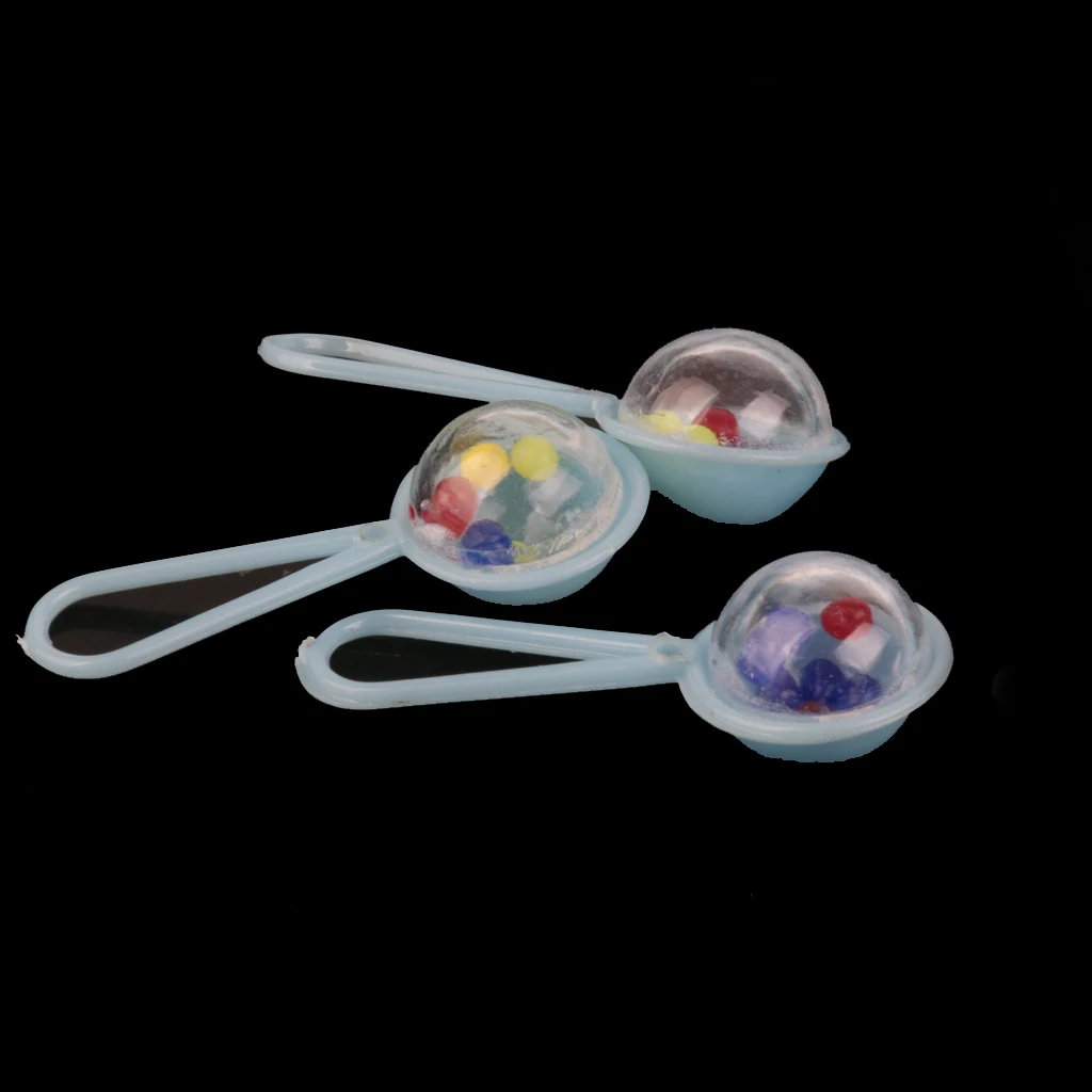 50pcs Mini Rattles Boys Baby Shower Favors Table Scatters Charms Decor Blue