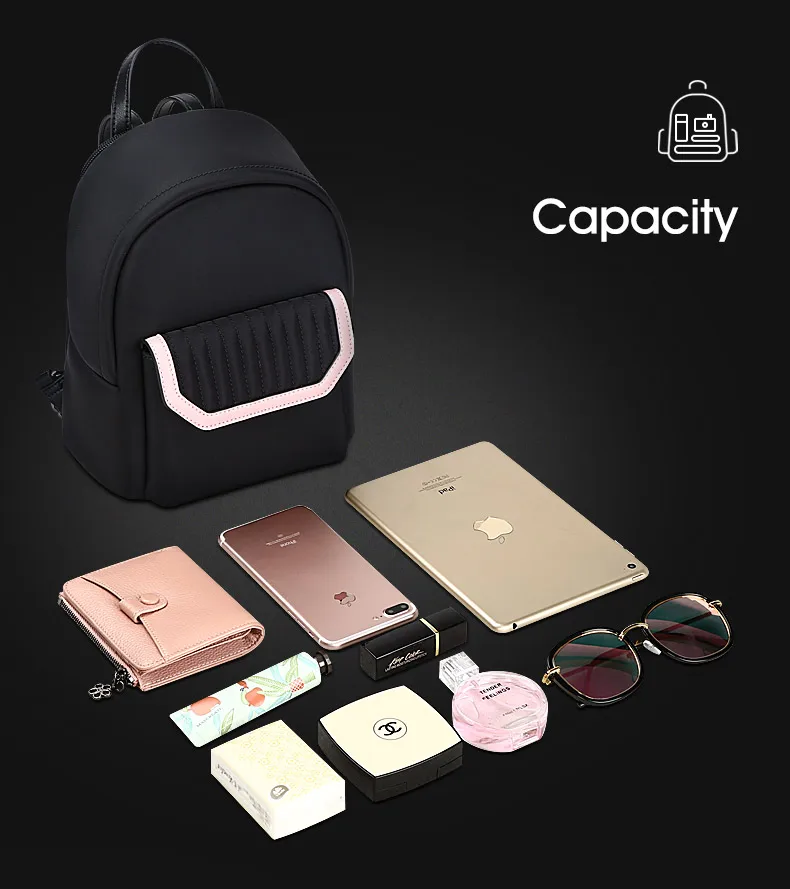 BOPAI backpack women new small bag fashion wild student school bag Oxford cloth ladies backpack