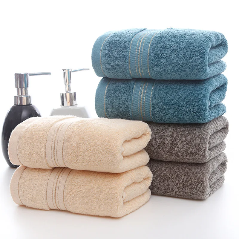 Clearance Sale! Luxury Thick Soft Absorbent Egyptian Cotton Towels Bath Face Washing Towel, Men's, Size: 34x75cm, Purple