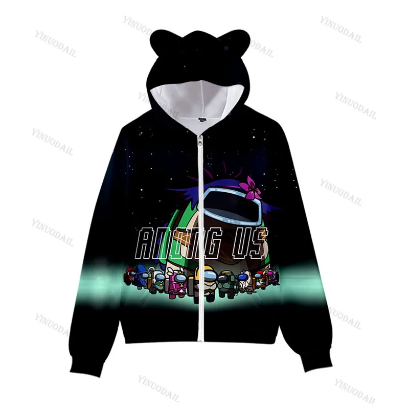 Лидер продаж 2020 осенне-зимние детские толстовки с капюшоном кошачьими ушками