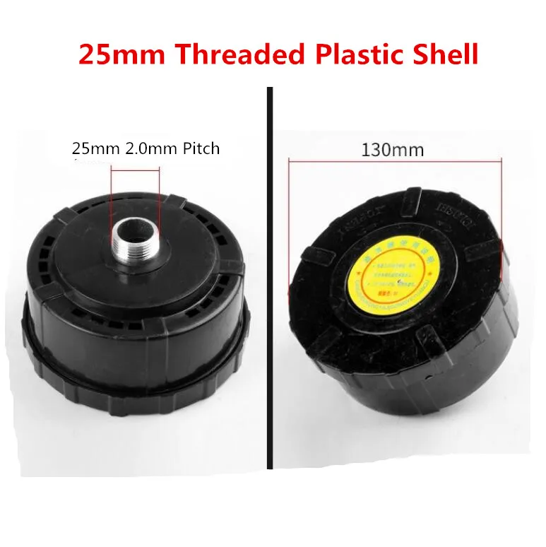 Plastic Cover 25mm Thread Dia Air Compressor Filter Silencer Muffler 130mm Dia 