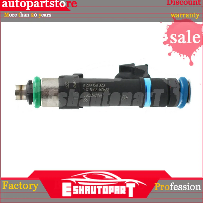 6 шт. топливный инжектор 0280158020 для Jeep Liberty Dodge Dakota Mitsubishi Raider 3.7L