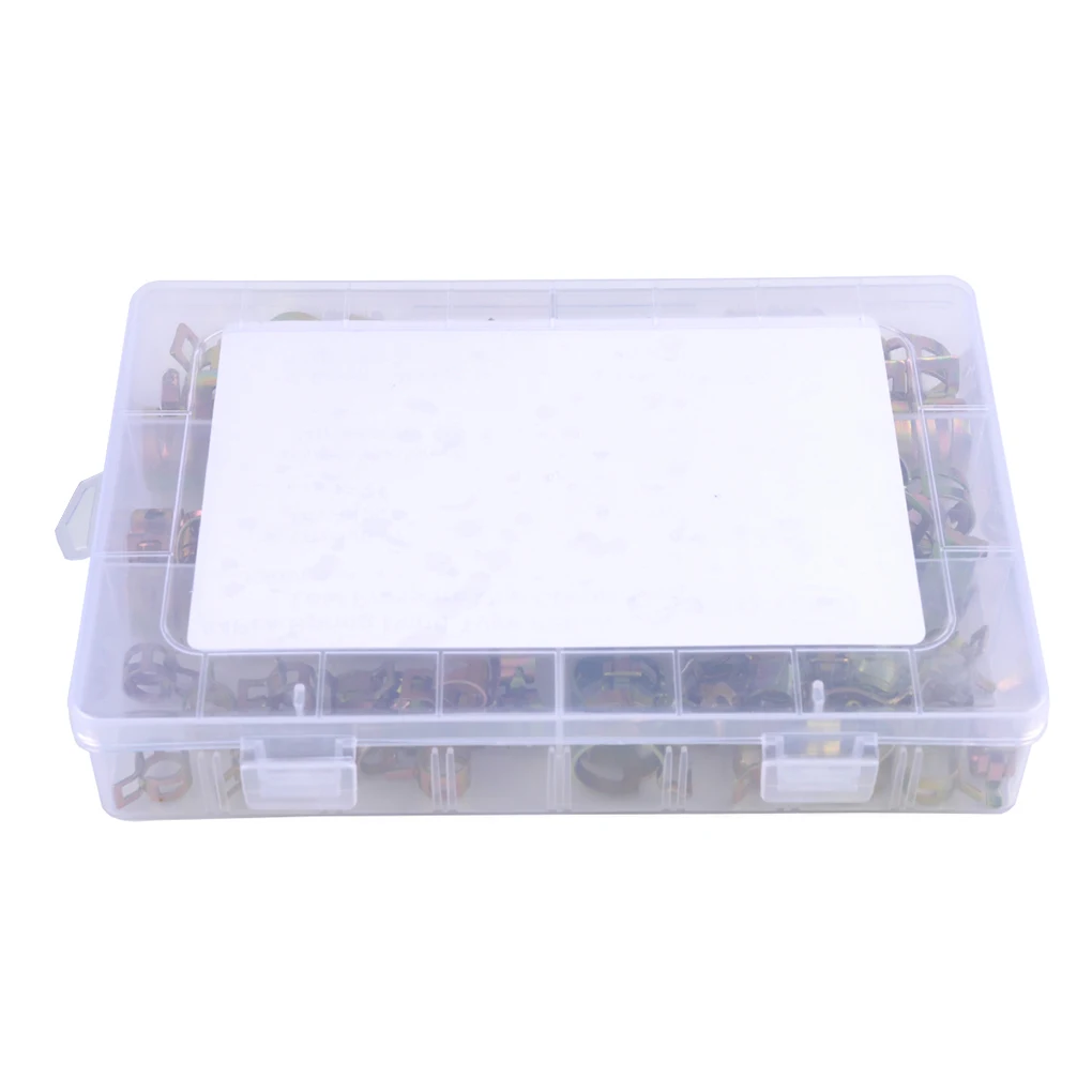 84PCS/Set 10-18mm 11 Size Car Spring Clip Fuel Line Hose Clip Water Pipe Air Tube Clamp Steel Fastener
