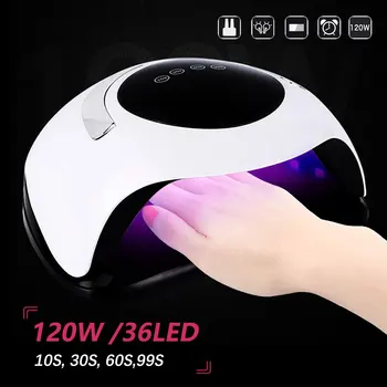 

120/36W Nail lamp Nail Dryer With Big Room and Timer Smart Sensor Nail Tools Nail Dryer Gel Lamp UV Lamps Fast Curing