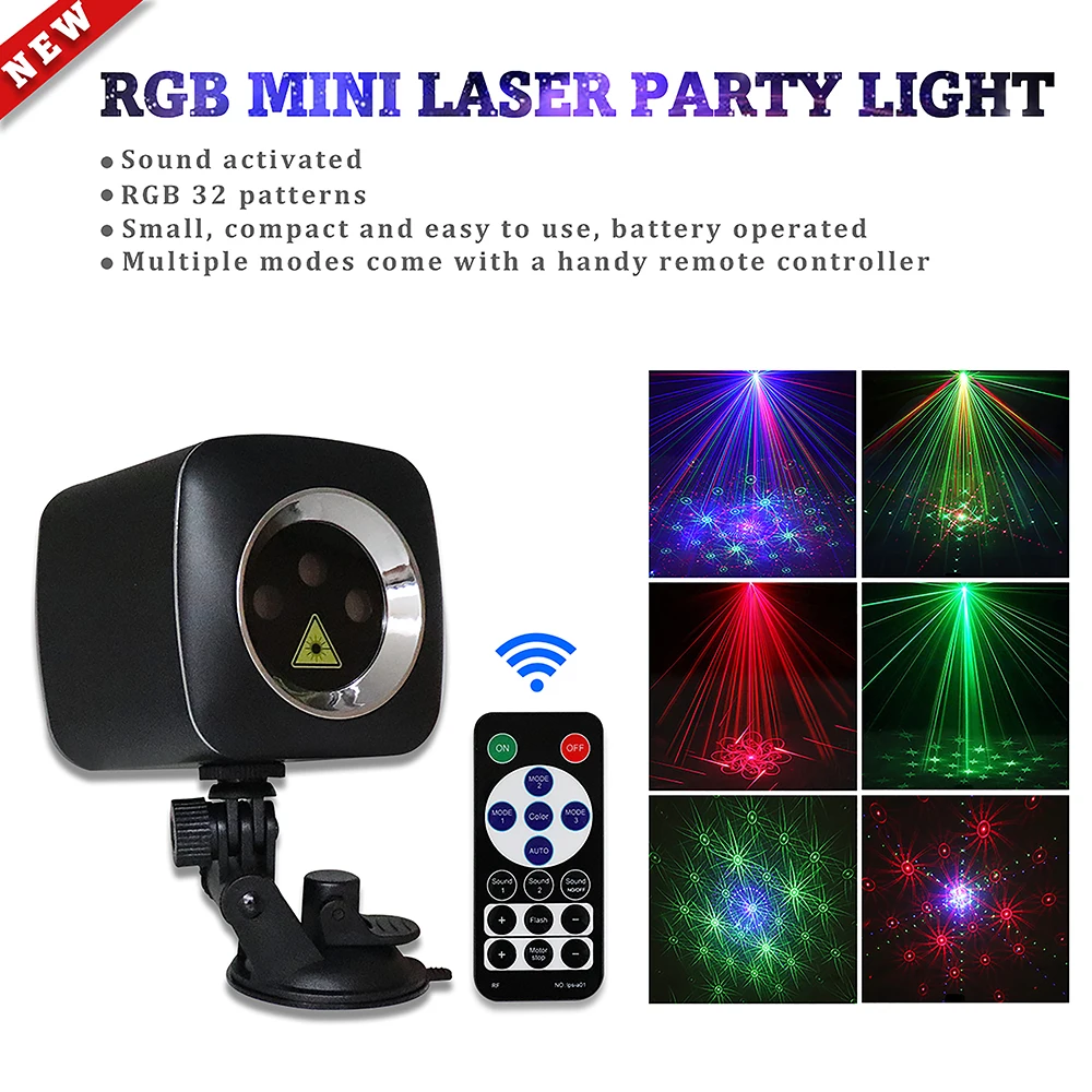Звезда лазерный душ проектор RGB USB диско Romote управление Музыка звук дома вечерние Dj светильник ручной
