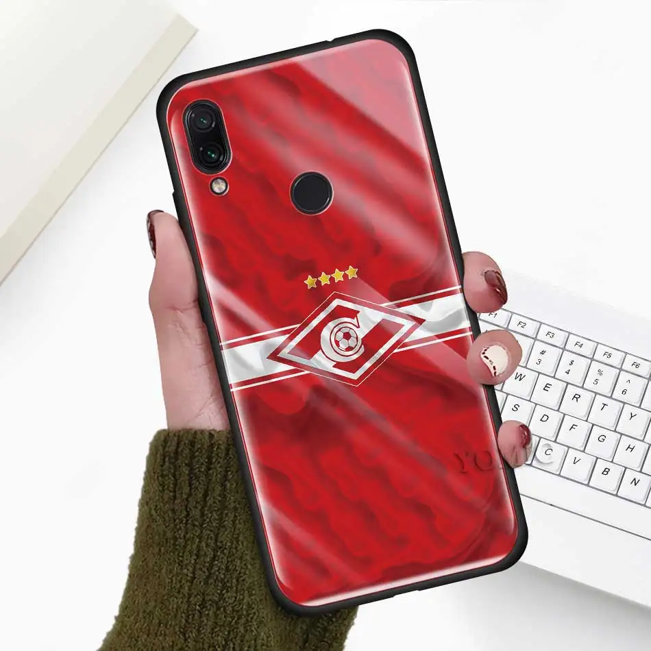 Russian Spartak Moscow Football Glass Case for Xiaomi Redmi Note 9S 8 K40 Mi 11 Poco X3 NFC 9 8T 9T 10T Pro 10 Lite Phone Cover