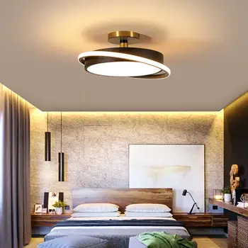 

Nordic Ceiling Light Fixtures Modern Bedroom Led Lamp Kitchen Study Home Decor Lighting Remote Control Lamp White Black Metal