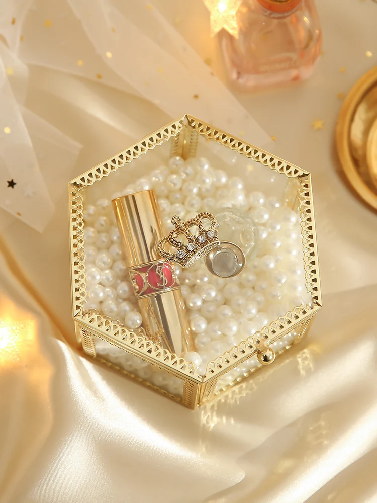 

Crown Shape Jewelry Display Box Jewelry Box Ring Earrings Finishing Box Lipstick Box Storage Display Small Objects YSUMI