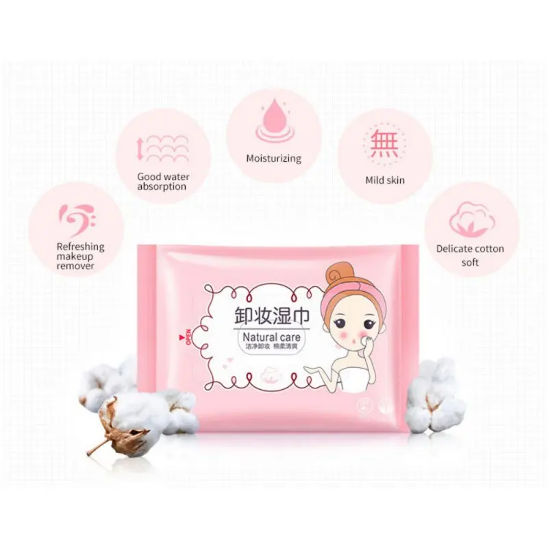 Makeup Velvet Combed Cotton Makeup Remover Wipes Cleaning Pores Skins Removing Wipes Hotsale