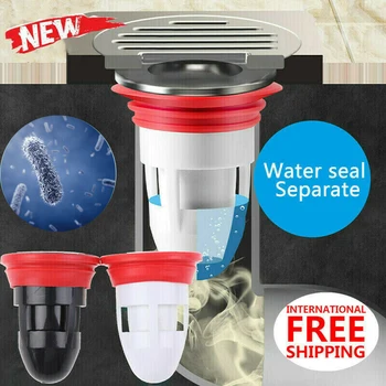 

1PCS New Bath Shower Floor Strainer Cover Plug Trap Siphon Sink Kitchen Bathroom Water Drain Filter Insect Prevention Deodorant