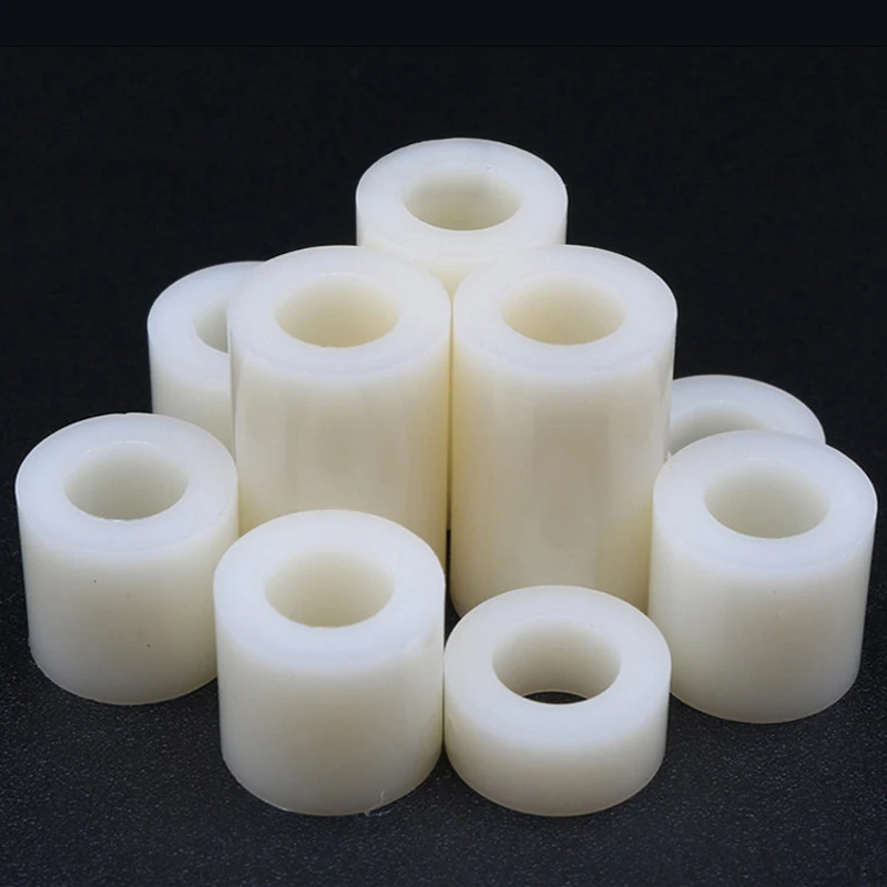M2.8 M3.2 M4.2 M5.2 Nylon Hollow Round Washer Non-threaded Spacer Pcb Screw PC Plate Dresser Washer Id 2mm~20mm nylon spacer screw pcb screw spacer