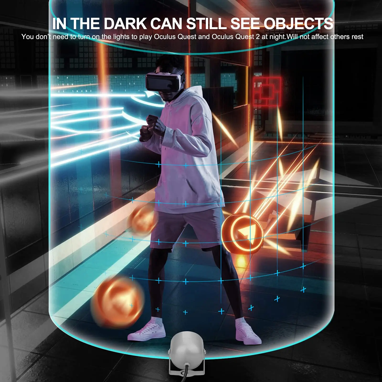 para Meta Oculus Aumentar a Mão Aumentar a Sensibilidade para Oculus Quest Acessórios Iluminador Infravermelho Luz Rastreamento 2 vr - Image 3
