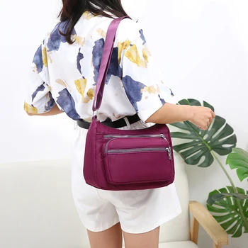 

New Women Fashion Travel Crossbody Shoulder Bag Waterproof Nylon Handbag Canvas Female Casual Totes Large Ladies Messenger Bags