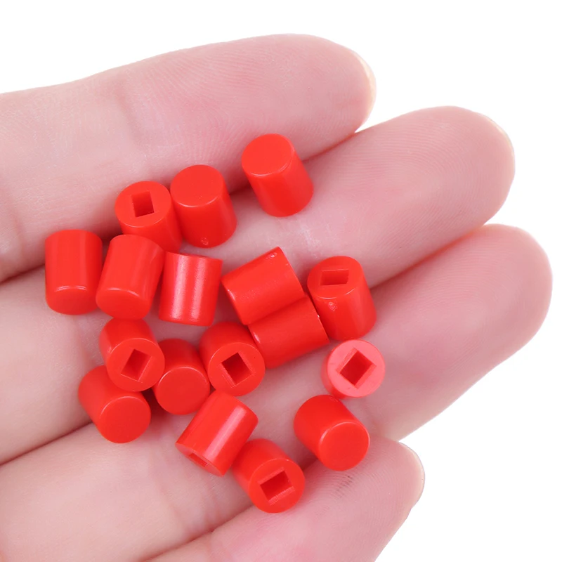 

20Pcs 10mm Push Button Switch Cap Applies to 5.8*5.8 7*7 8*8 8.5*8.5 Switch Tactile Button Caps Plastic Cap Hat