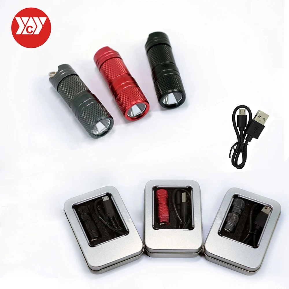 Карманный миниатюрный светодиодный светильник-вспышка USB перезаряжаемый портативный водонепроницаемый белый светильник фонарь-брелок супер маленький фонарь с батарейным отсеком