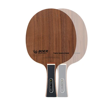 

1pcs Brown Table Tennis Racket Bottom Long Handle Antiskid And Sweat Absorption Complex Material Wooden Plate