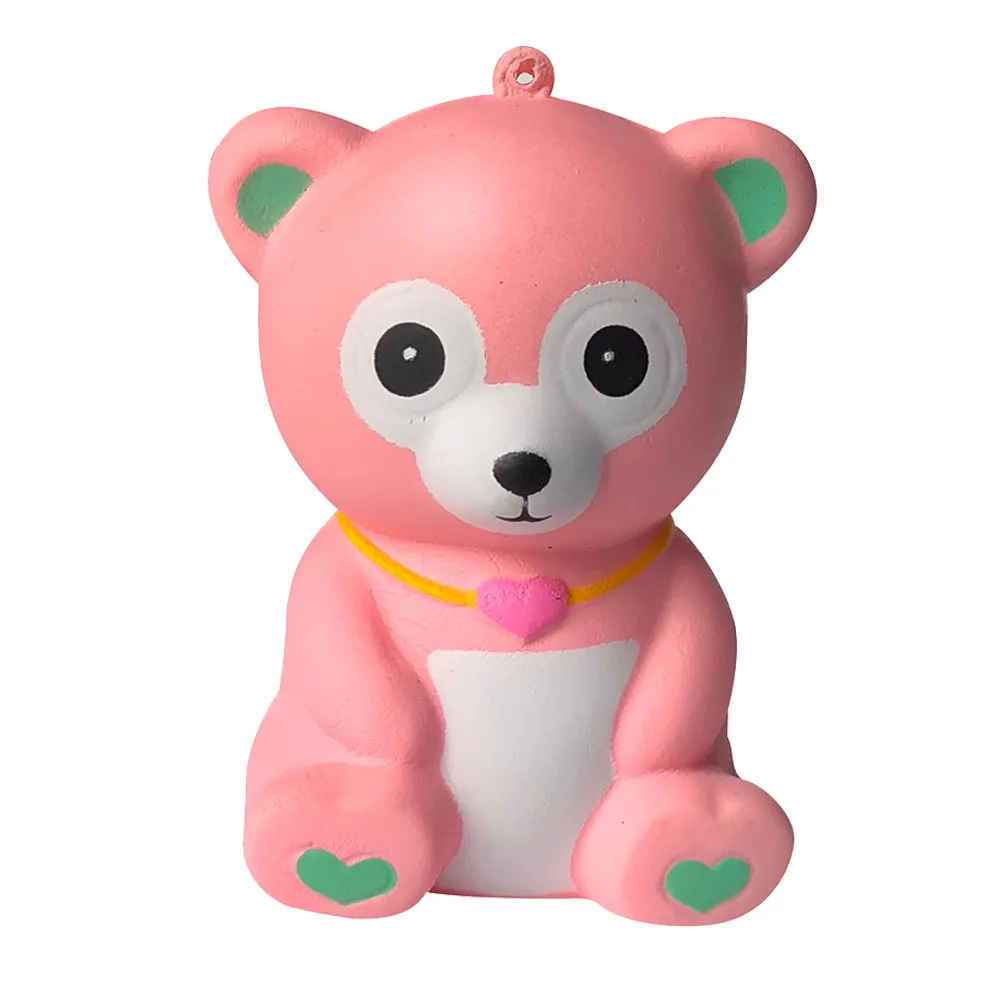 Pink Squishies очаровательные медвежьи медленно растущий крем сжимают ароматизированные игрушки для снятия стресса детские игрушки для забавных игр Детские игрушки для мальчиков и девочек - Цвет: Pink