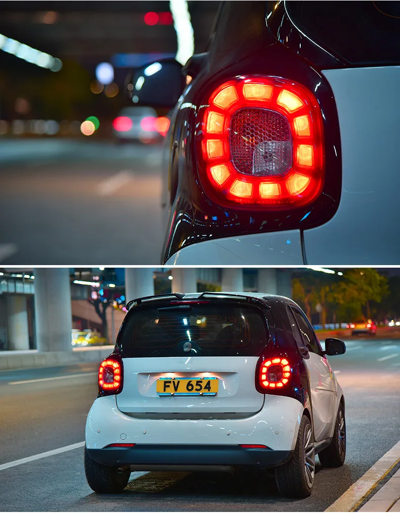 BeingWins Car styling For Mercedes Benz Smart Taillight Assembly refitting LED driving light brake water dynamic LED taillight