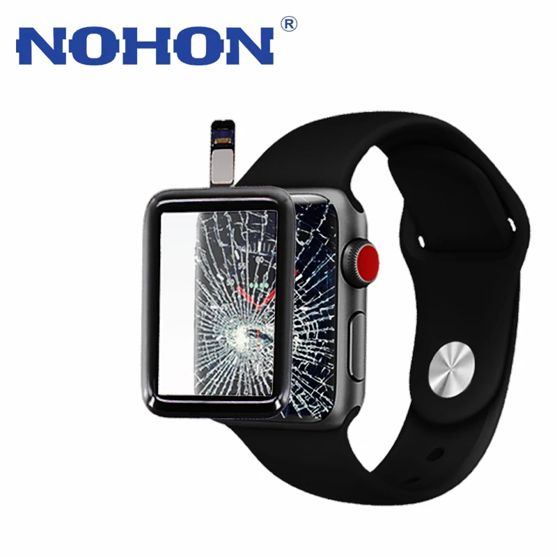 Nohon-Apple Watch Series 4用タッチスクリーン,ガラスセンサー,iwatch s1 s2 s3 s4 38mm  40mm 42mm