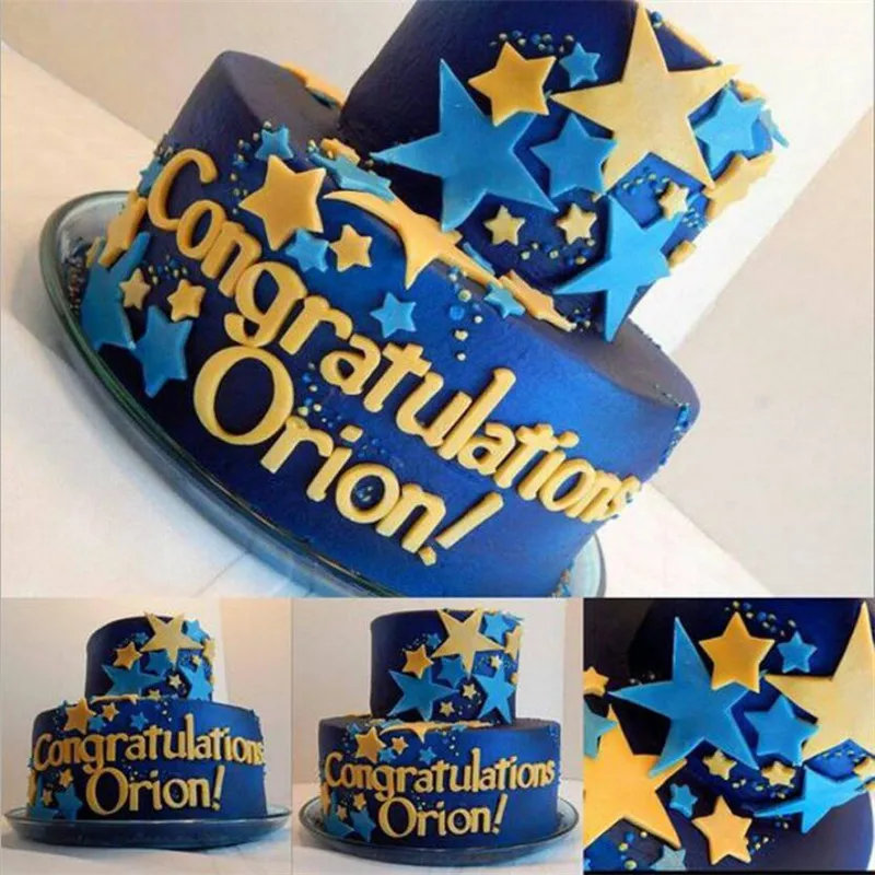 Description Picture 3 of item3Pcs/Set Star Shape Fondant Cake Decorating Plunger Biscuit Cookies Cutter Sugarcraft Diy Mold Christmas Cake Decorating Tools