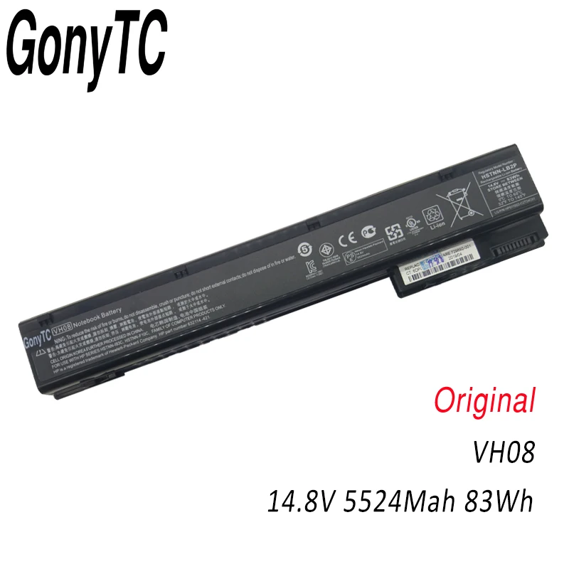 14,8 v 83wh VH08 VH08XL аккумулятор для ноутбука HP EliteBook 8560 Вт 8760w 8570w 8770w HSTNN-IB2P HSTNN-LB2P HSTNN-F10C - Цвет: Black