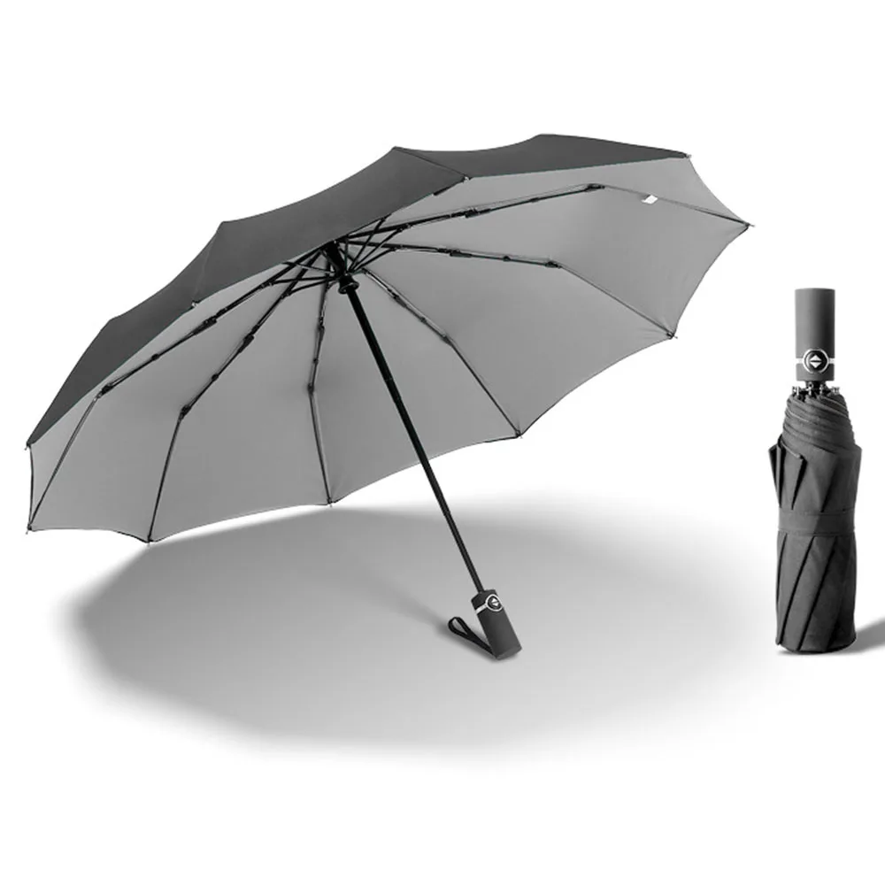 High Quality Fully-automatic Umbrella Men Rain Woman Double Layer 3 Folding Business Gift Umbrella Windproof Sun Umbrellas