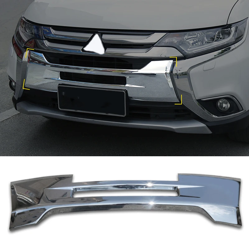 1 шт. для Mitsubishi Outlander- ABS Хромированная передняя решетка радиатора Защитная крышка отделка автомобильные аксессуары