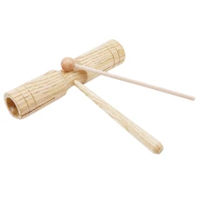 Детские музыкальные инструменты, игрушки, ударный инструмент, деревянный Квак, блок с 2 молотками, Забавные музыкальные игрушки для младенцев, подарки для детей