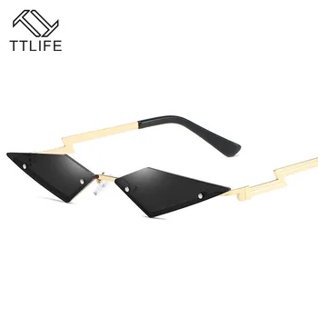 

TTLIFE Retro Small Sunglasses Women Vintage Brand Shades Black Red Metal Color Sun Glasses For Female Fashion Designer
