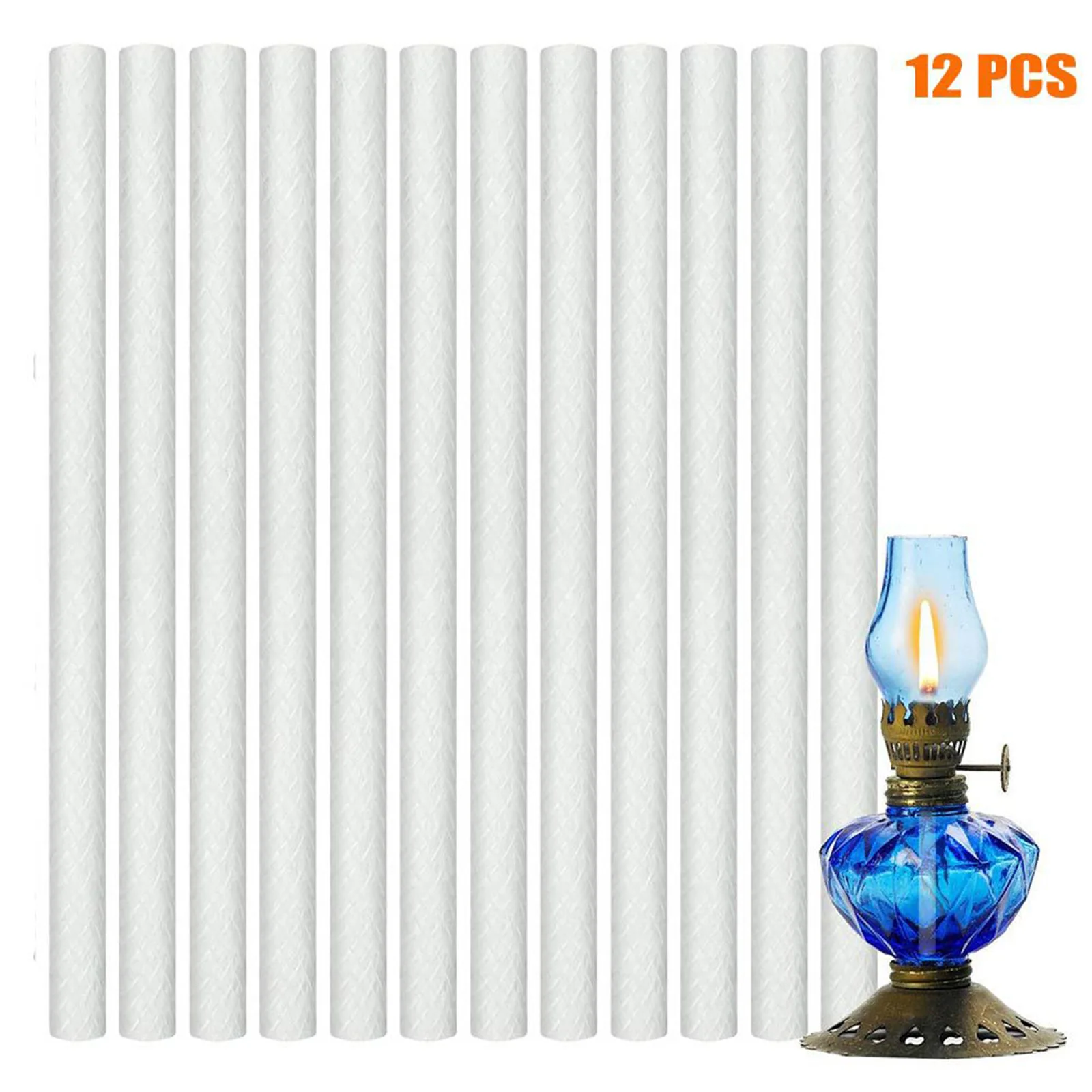 Lot de 8 lampes torches pour bouteille de vin, comprend 8 mèches de torche longue durée, un couvercle de lampe en cuivre et un support de mèche en laiton (35 cm, bouteille
