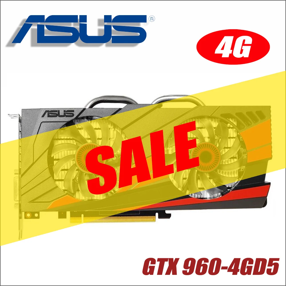 Original Asus Gtx960 Dc2oc 4gd5 Video Card Gtx 960 4gb 128bit Gddr5 Graphics Cards For Nvidia Vga Geforce Hdmi Dvi Gam Gtx960 4g Graphics Cards Aliexpress